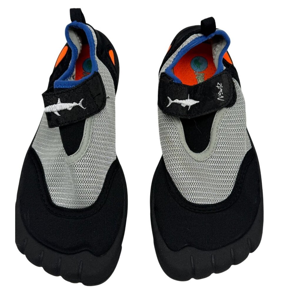 Newtz Kids Water Socks Shoes Size 9.5" Sole Black Slip On Outdoors Adventure